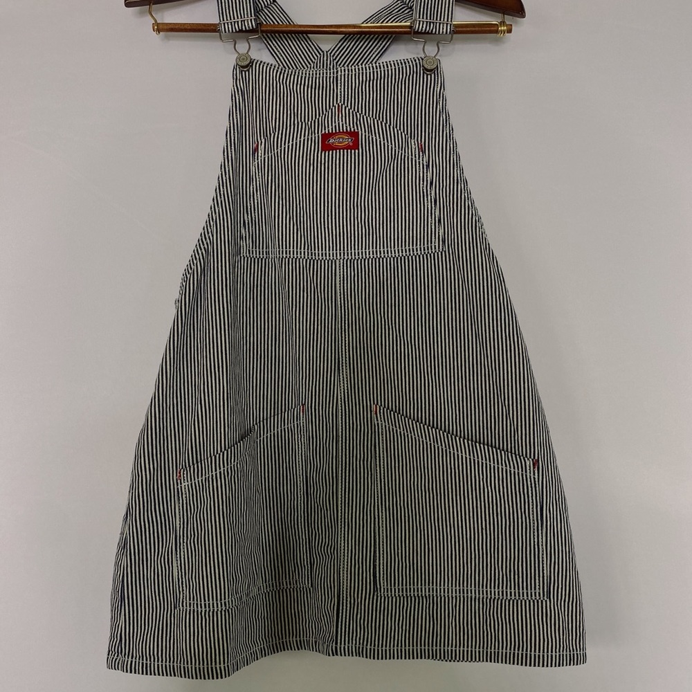 dickies striped overall dress